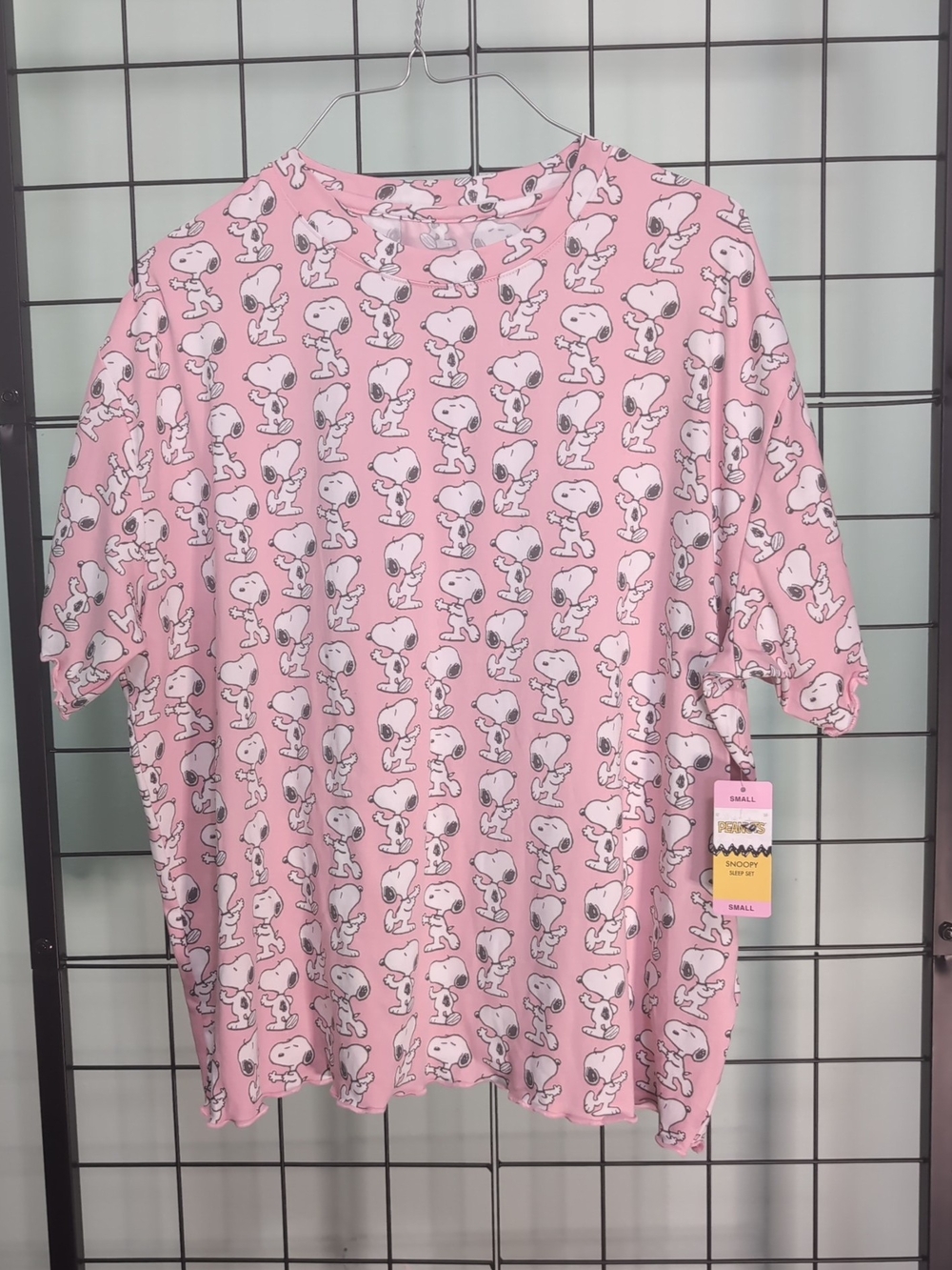Peanuts Snoopy Pink Sleep Set Pajama Top Size Small 4-6 NWT